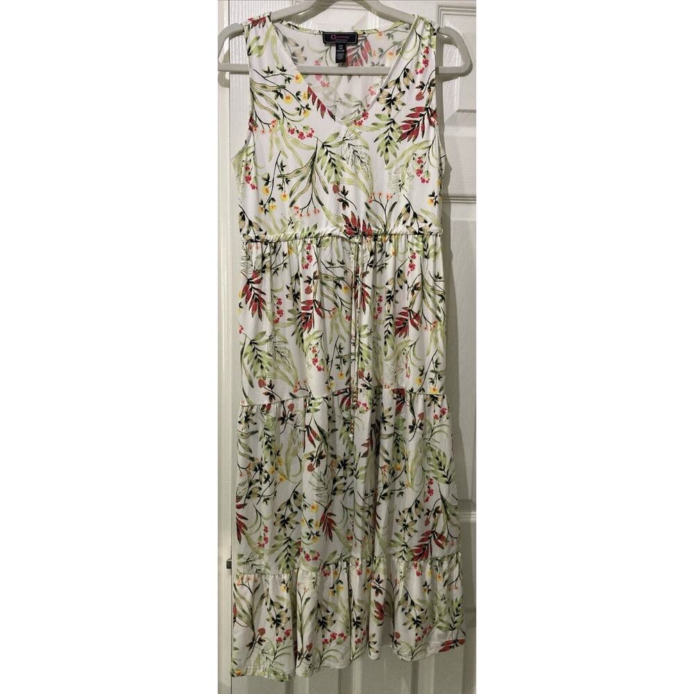 C Wonder by Christian Siriano Womens Midi Dress Size XS Petite Floral Feminine